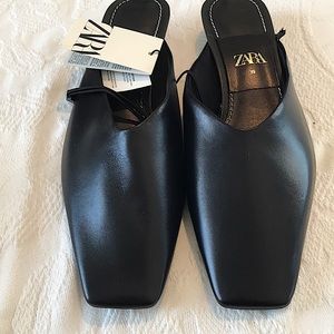 ZARA Square Toe Mules